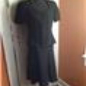 Evan Picone Black 2Pc Skirt Suit Size 8
